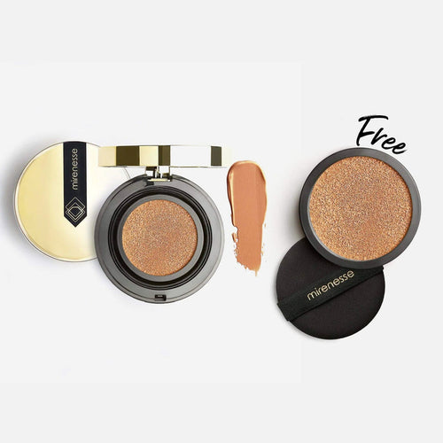 MIRENESSE FOUNDATION 15g / 0.53oz / 27. Cinnamon 10 Collagen Cushion Compact Supreme Serum Foundation + Free Full Size Refill