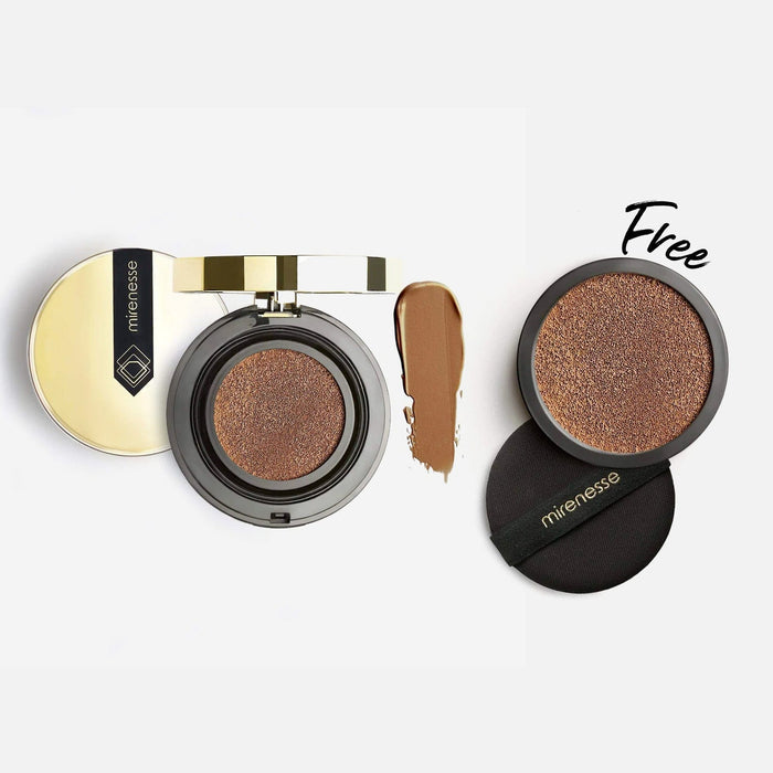 MIRENESSE FOUNDATION 15g / 0.53oz / 30. Espresso 10 Collagen Cushion Compact Supreme Serum Foundation + Free Full Size Refill