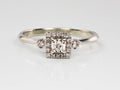 10k Diamond Engagement Ring with Ruby Accents