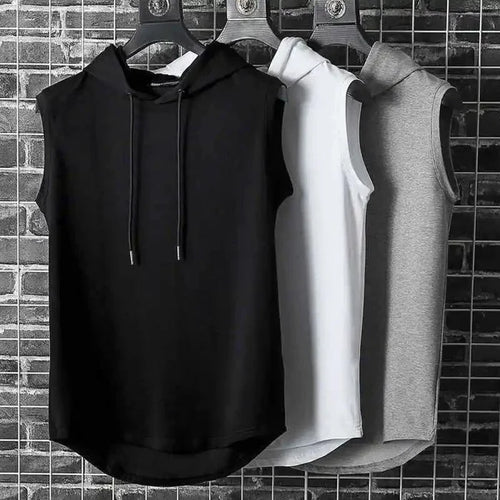 Mandotos 2026 Brand men's hip hop tank top, black sleeveless shirt with bold graphic design, casual streetwear style