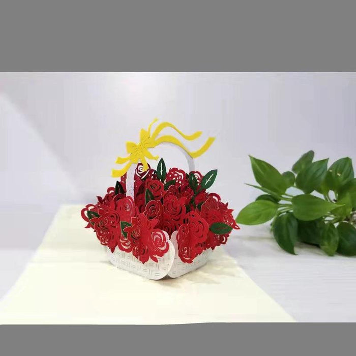 Rose flower basket
