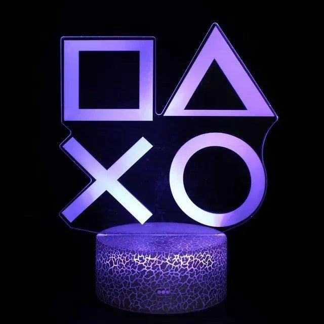 Mandotos 3D LED RGB gamer light with vibrant multi-color illumination and modern design, perfect for gaming setups.
