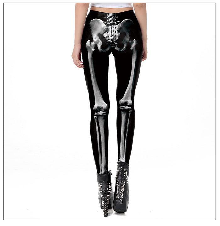 3D Skeleton Women's Halloween Leggings