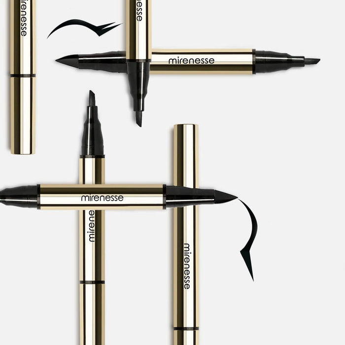 MIRENESSE EYE LINER 2x1ml / Jet Black 4D Instant Wing 24hr Eyeliner Stamp