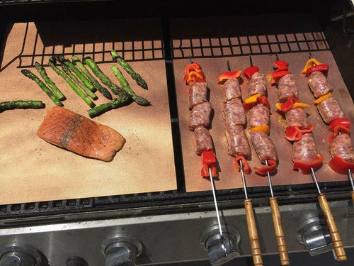 5 Piece Non Stick Copper Grill Mat Set