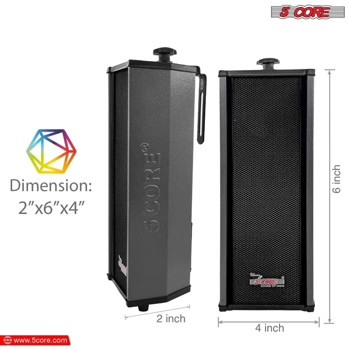 Mandotos 5Core 100W indoor/outdoor stereo speakers with durable design, ideal for home or outdoor audio setups.