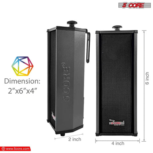 Mandotos 5Core 100W indoor/outdoor stereo speakers with durable design, ideal for home or outdoor audio setups.