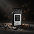 Gun Powder Grinds Six Bean Blend with scattered beans