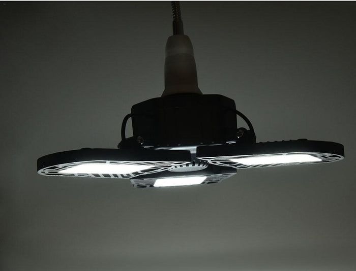 Ancient Energy 60W super bright deformable LED light for gym, warehouse, or garage with 6000 lumens illumination.