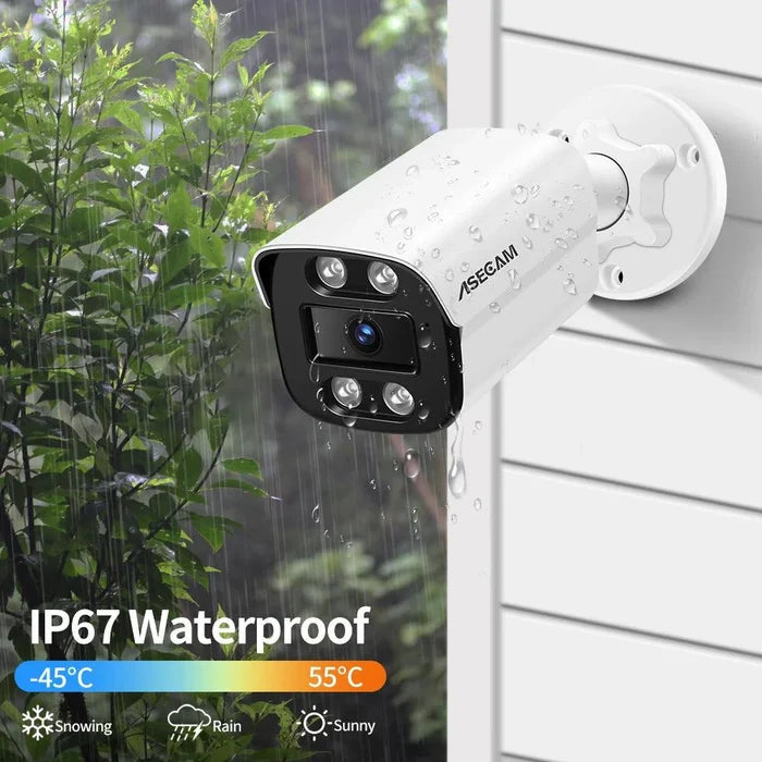 Mandotos 8MP IP camera with 4K resolution, enhanced audio, and night vision for surveillance and security.