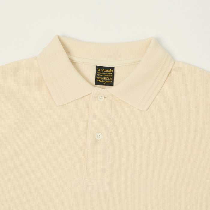 A Vontade 'Surfknit' Waffle Knit Polo - Ivory