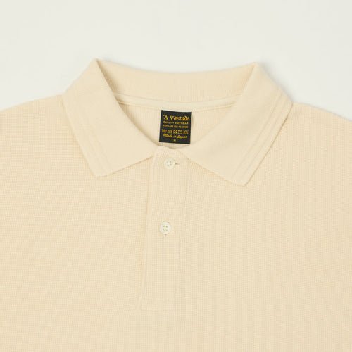 A Vontade 'Surfknit' Waffle Knit Polo - Ivory