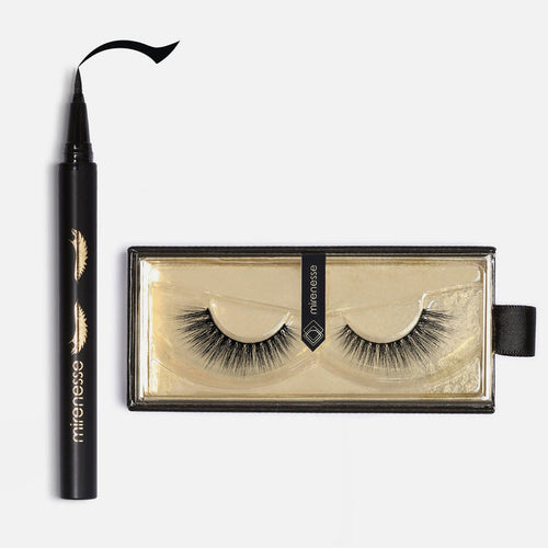 MIRENESSE PACK LASHES Adhesive Liner + Reusable False Lash Bond Kit - 8. Julia 5d Faux Mink