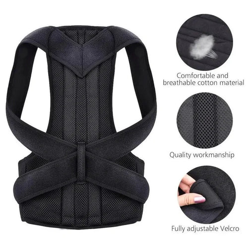 Mandotos adjustable back brace and posture corrector, designed to support proper spinal alignment and improve posture.