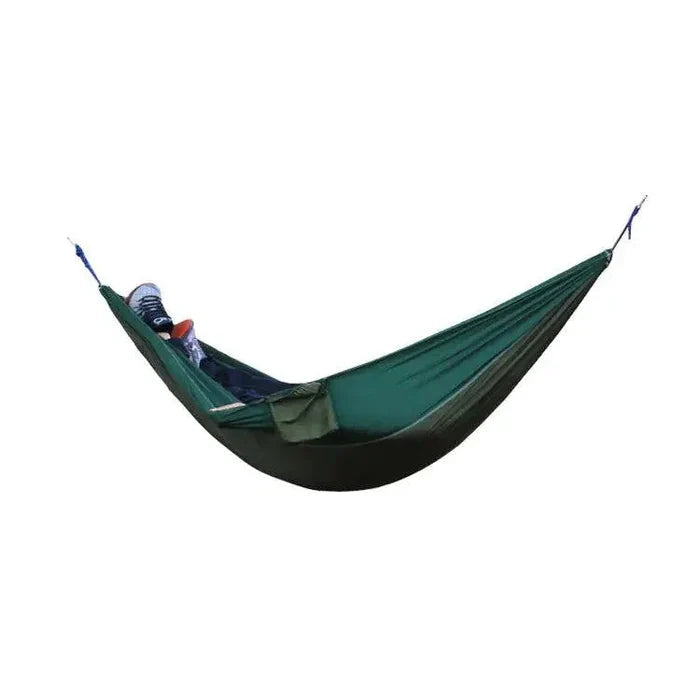 Mandotos Adventure Hammock Pack with lightweight, portable hammock and accessories for outdoor camping and relaxation.