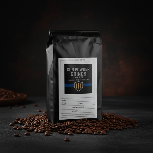 Gun Powder Grinds African Kahawa Blend with scattered beans