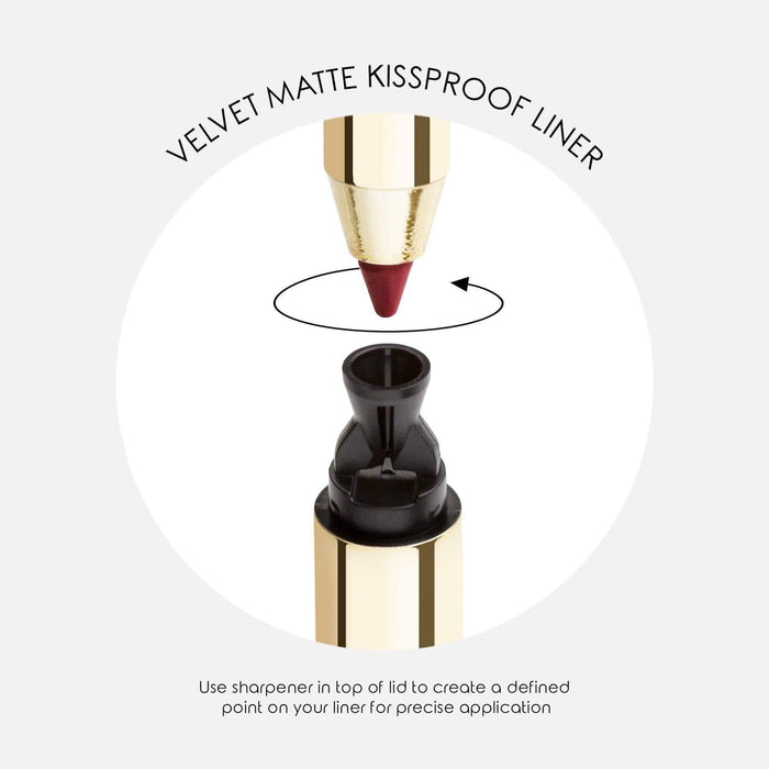 MIRENESSE LIP LINER 0.4g / .01oz / 1. Of Red All Day Velvet Matte Kissproof Liner 1. Of Red