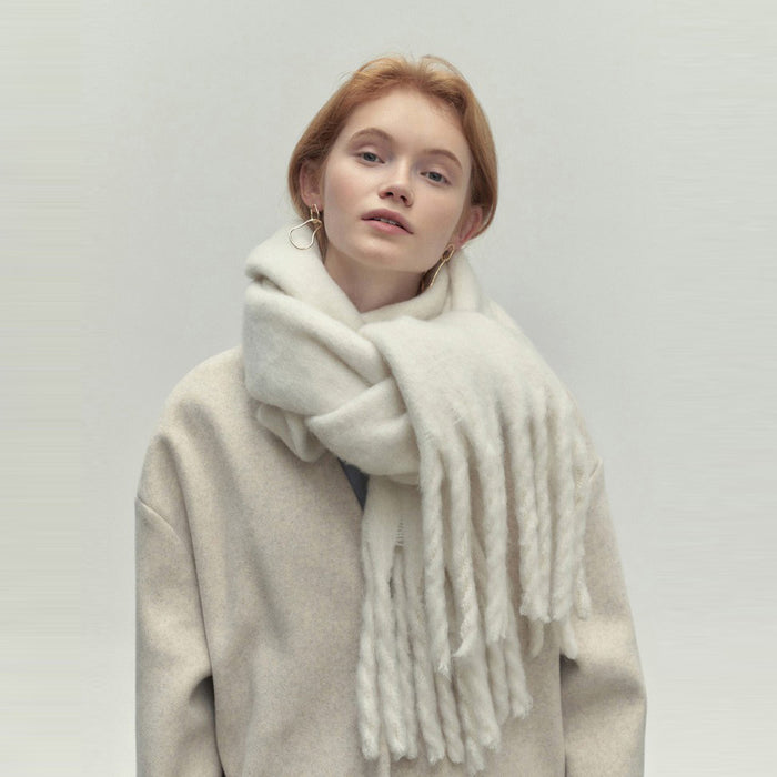 All-match Soft Glutinous Idle Style Thermal Long Scarf