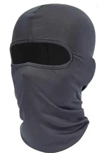 Mandotos Alpine full face cover in black with adjustable straps, designed for outdoor winter protection.