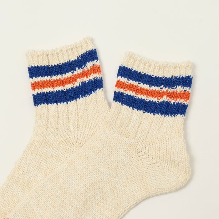 Anonymous Ism 3 Line Slub Q Sock - Blue & Orange
