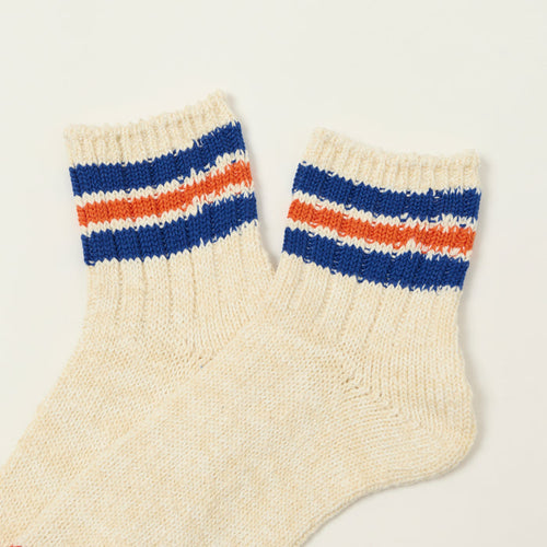 Anonymous Ism 3 Line Slub Q Sock - Blue & Orange