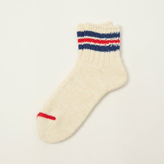 Anonymous Ism 3 Line Slub Q Sock - Off White