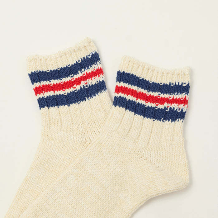 Anonymous Ism 3 Line Slub Q Sock - Off White