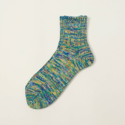 Anonymous Ism 5 Colour Mix Quarter Sock - Dark Green
