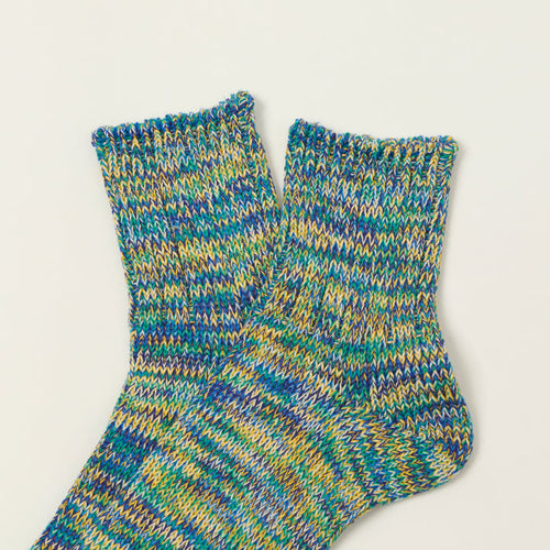 Anonymous Ism 5 Colour Mix Quarter Sock - Dark Green
