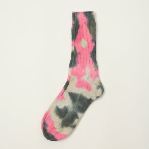 Anonymous Ism Tie Dye Crew Sock - Pink