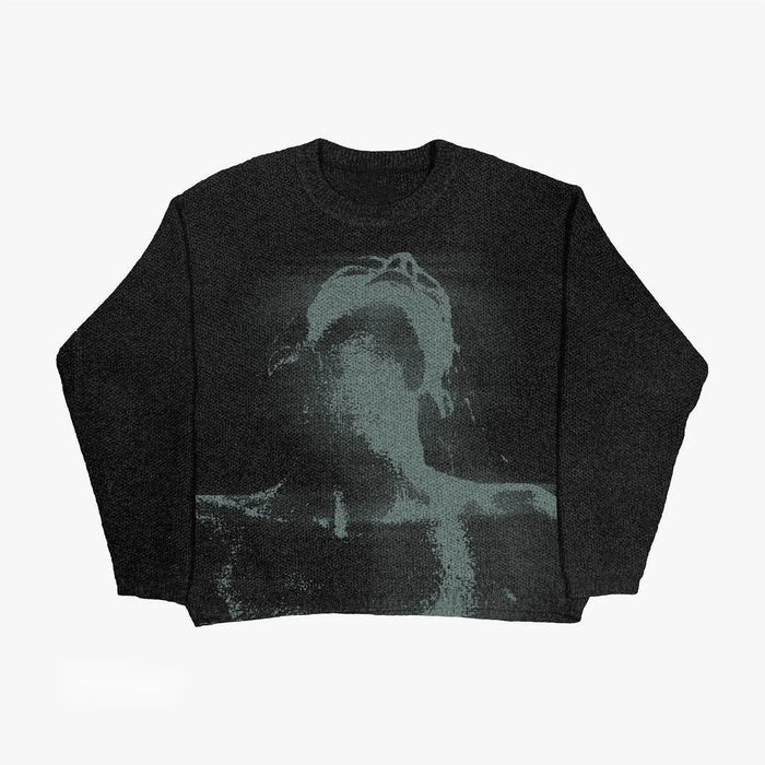 Mandotos women's autumn and winter sweater in cozy knit fabric, featuring a stylish design and long sleeves.