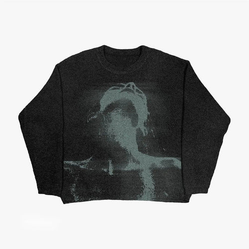 Mandotos women's autumn and winter sweater in cozy knit fabric, featuring a stylish design and long sleeves.
