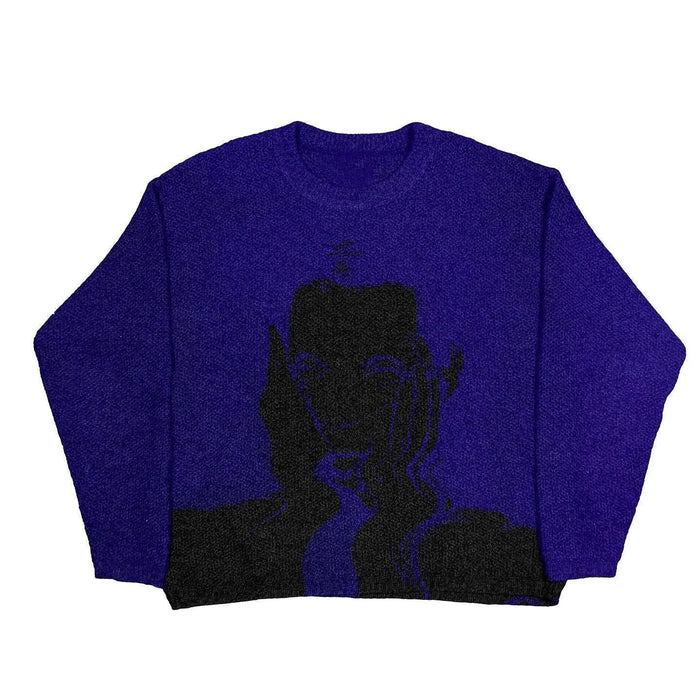 Mandotos women's autumn and winter sweater in cozy knit fabric, featuring a stylish design perfect for chilly weather.