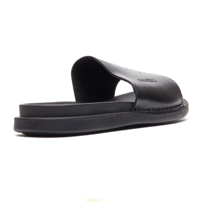 Base London Albany Leather Men's Black Slides