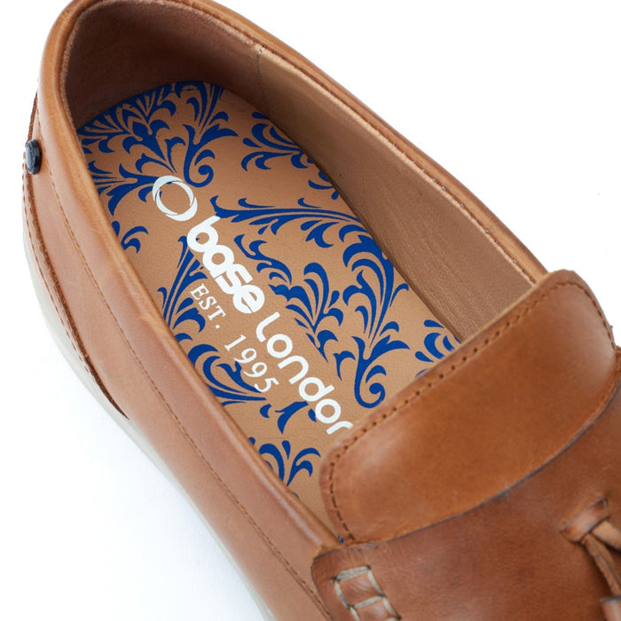 Base London Bonito Leather Men's Burnt Tan Loafers