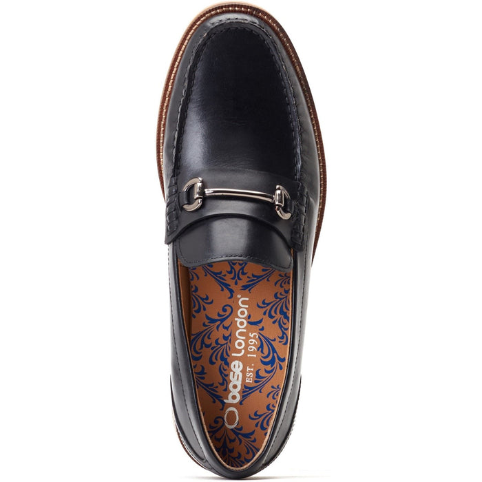 Base London Madison Leather Men's Black Loafers