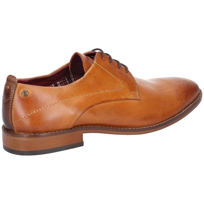 Base London Script Washed Leather Men's Tan Oxford Shoes