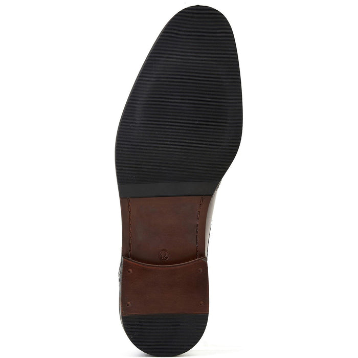 Base London Taper Leather Men's Tan Double Monk Shoes