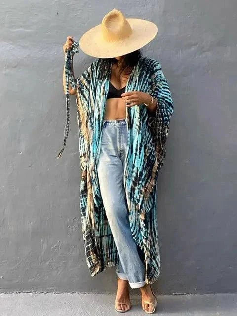 Mandotos Beach Chic Cover-Up with lightweight fabric, stylish design, perfect for sun-kissed beach adventures.