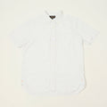 Beams Plus Button Down Coolmax Linen Short Sleeve Shirt - White