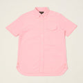 Beams Plus Button Down Short Sleeve Oxford Shirt - Pink