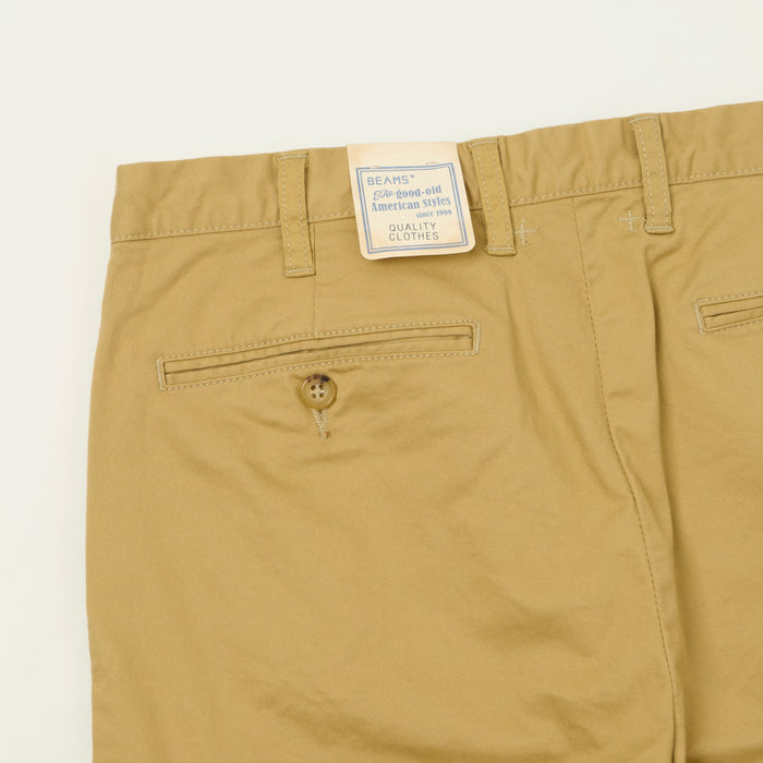 Beams Plus Chino Twill 'Ivy' Shorts - Beige