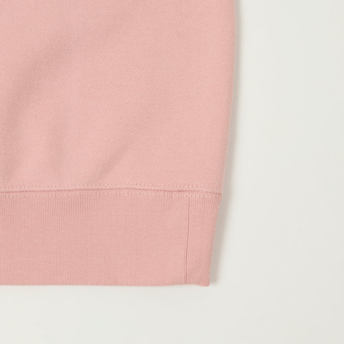 Beams Plus Cut Off Sleeve Raglan Sweatshirt - Pink