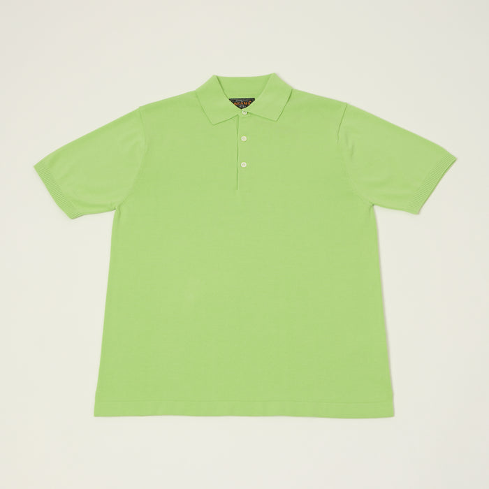 Beams Plus Lightweight Knit Polo Shirt - Light Green