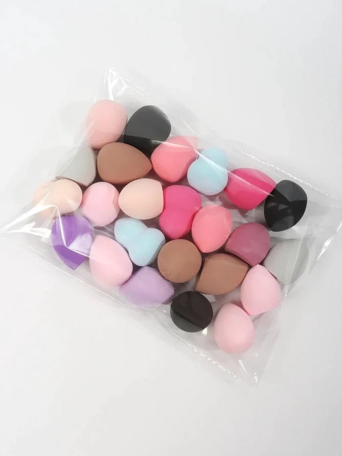 Mandotos beauty sponge set with 6 to 60 foundation mixing puffs, soft makeup applicators for flawless foundation blending.
