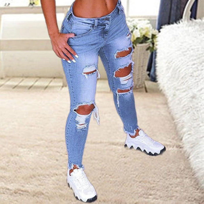 Mandotos women's brushed denim cargo pants featuring a stretchy, stylish, and versatile fit with multiple pockets and casual design.