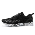 Mandotos casual men's breathable sneakers with hollow lace-up design and stylish board shoe look.