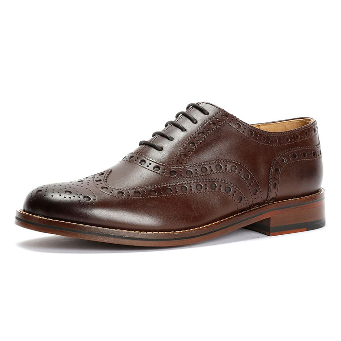 Chapman & Moore Oxford Brogue Leather Men's Mahogany Shoes
