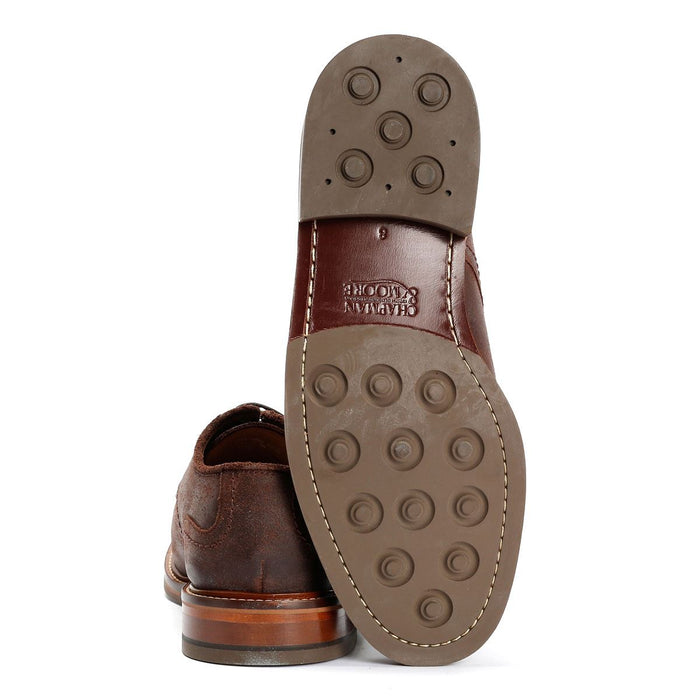 Chapman & Moore Plain Derby Country Leather Men's Choco Shoes