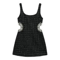 Mandotos chic off-shoulder mini dress in lightweight fabric with ruffle details and fitted waist for a stylish summer look.